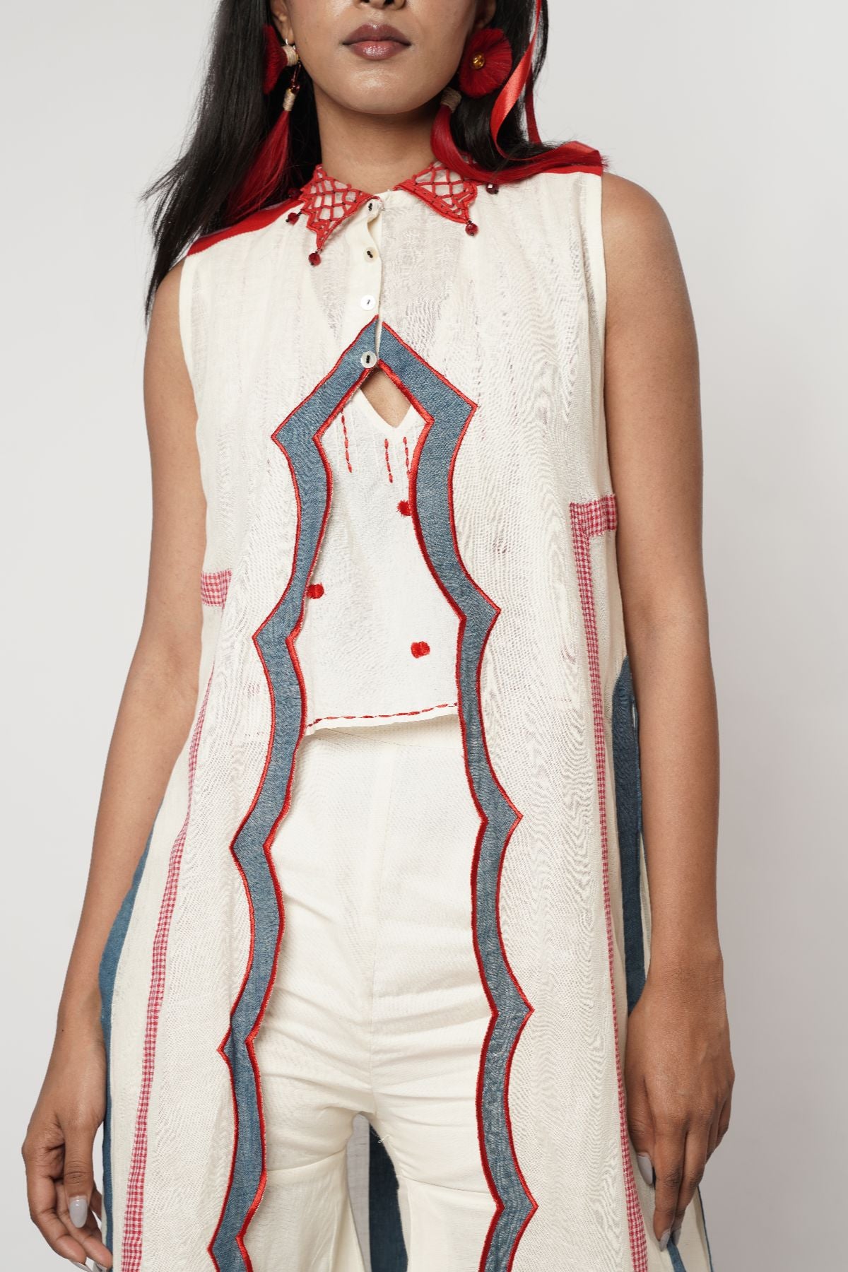 Scalloped 3-Pc Sharara Set