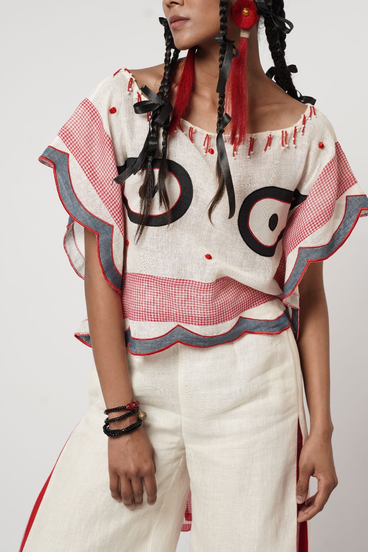 Kaftan Eye Crop Top Set