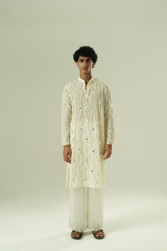 Checkered Droplets Kurta Set