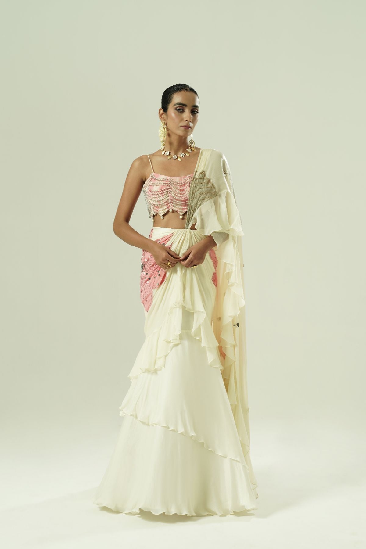 Lilly Draped Ruffle Saree