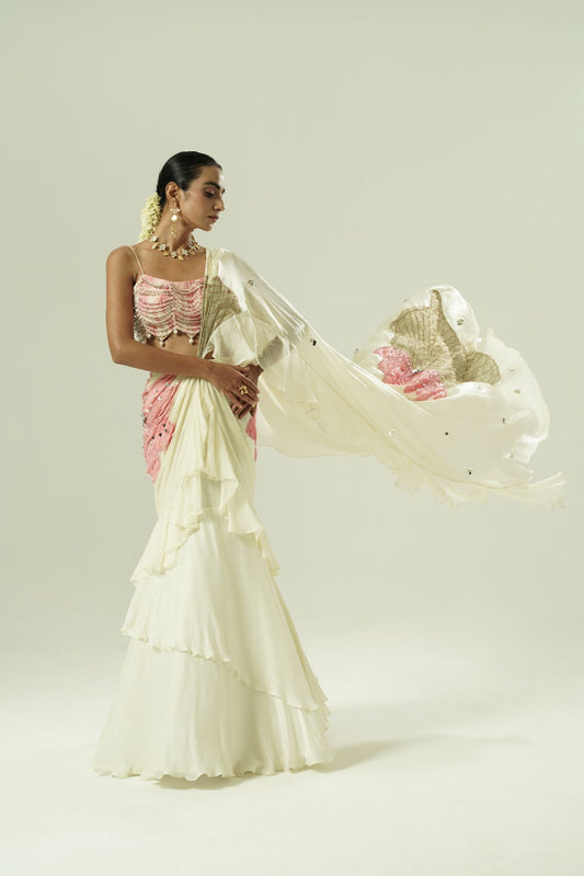 Lilly Draped Ruffle Saree