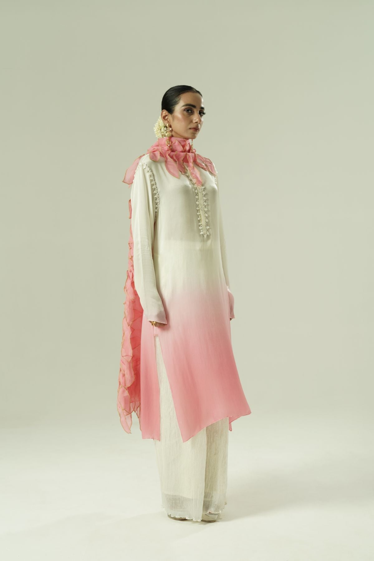 Ombre Beaded Kurta Set