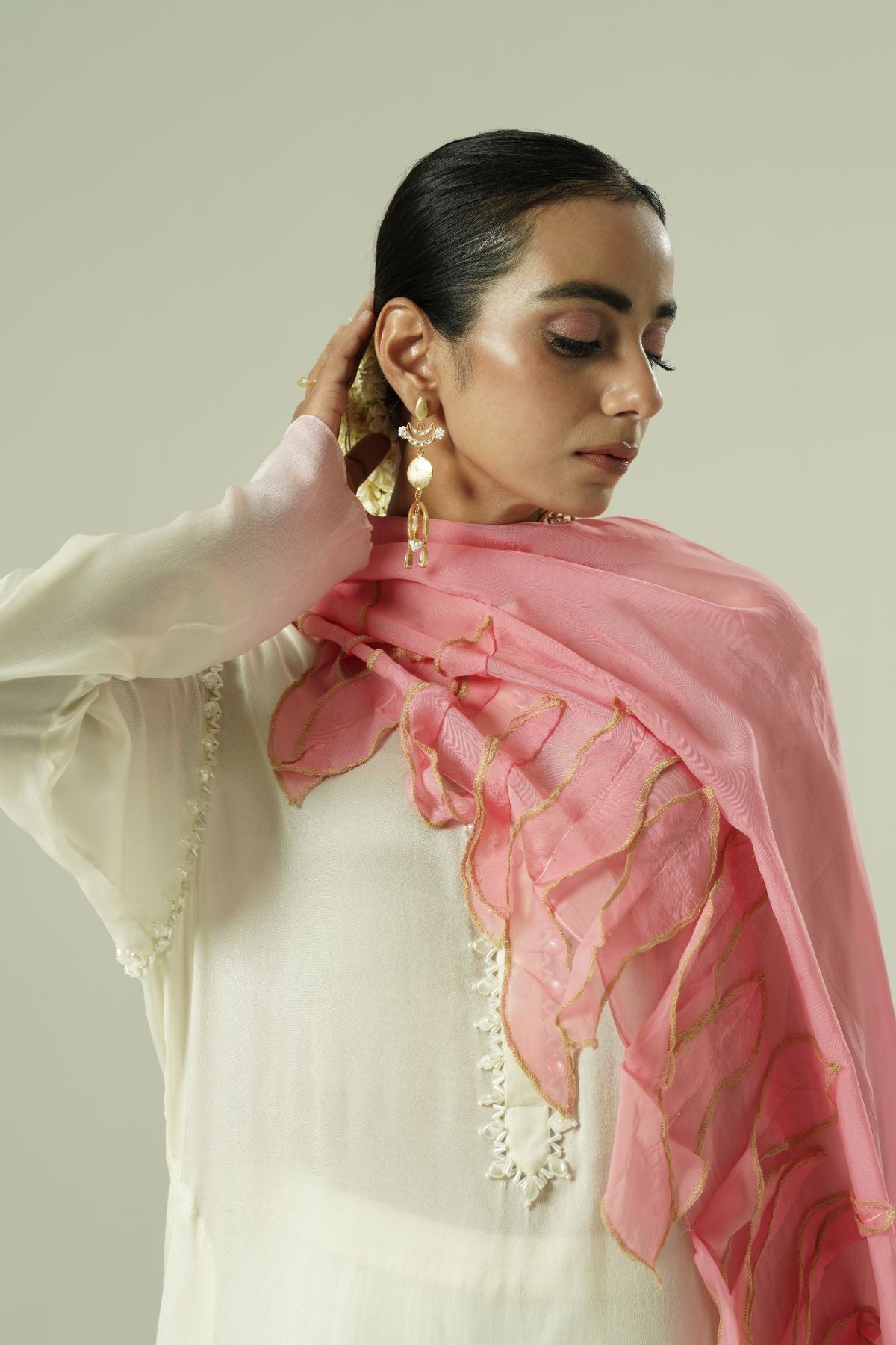 Ombre Beaded Kurta Set