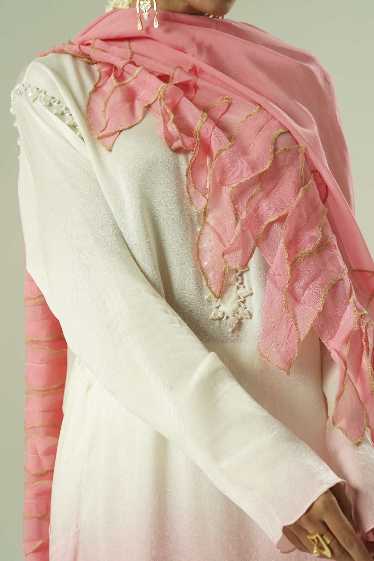 Ombre Beaded Kurta Set