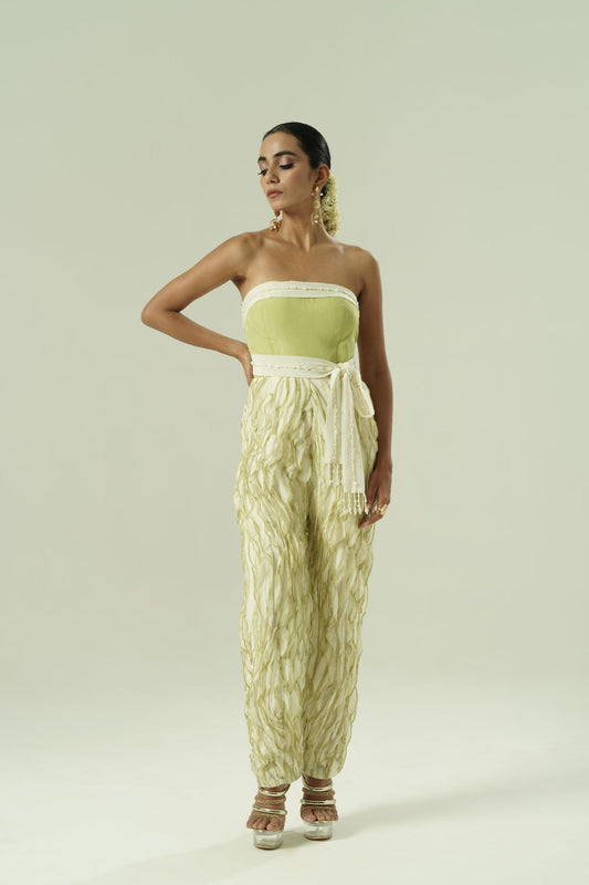 Leaflet Ruffle Jumpsuit