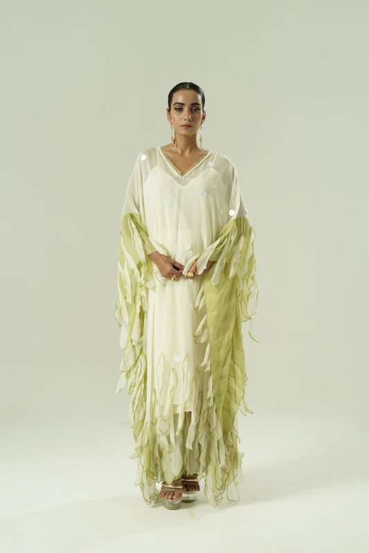 Leaflet Colour Block Kaftan Set