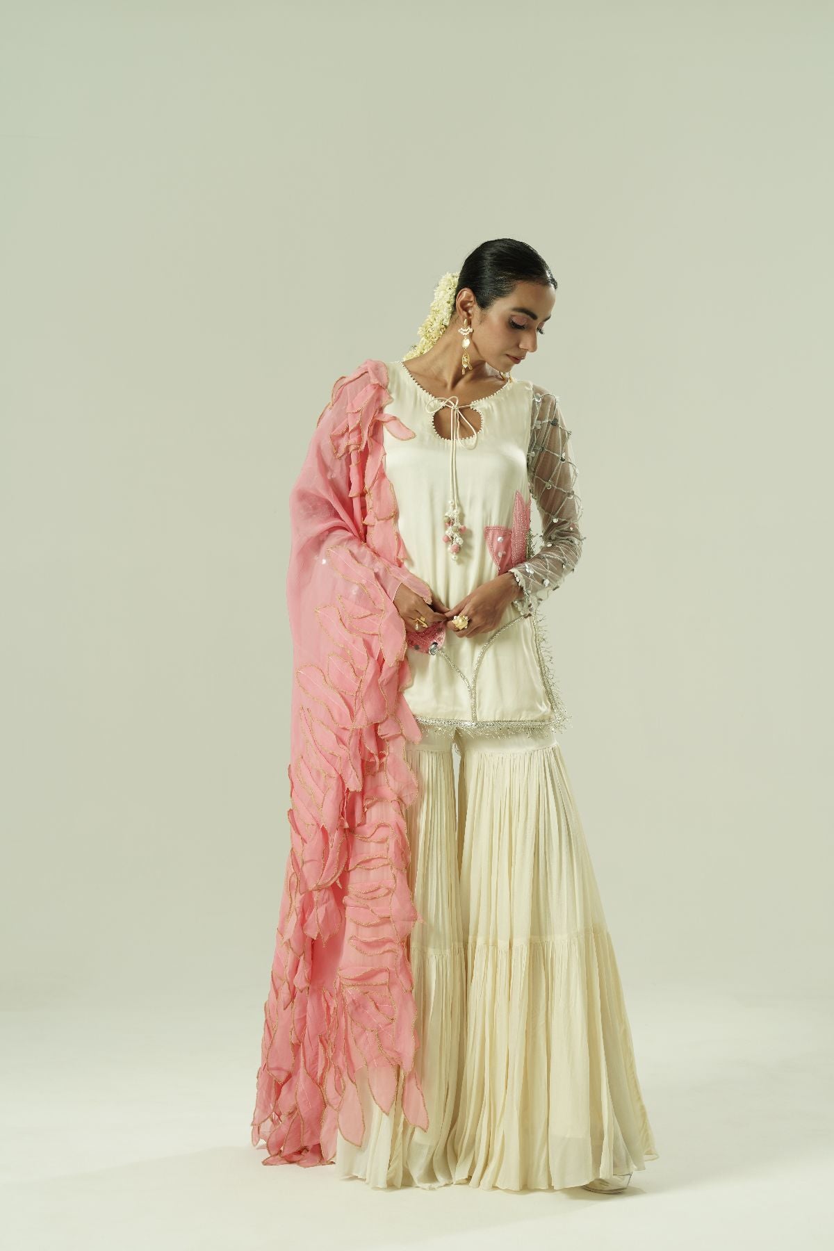 Lilly Short Kurta and Sharara Set