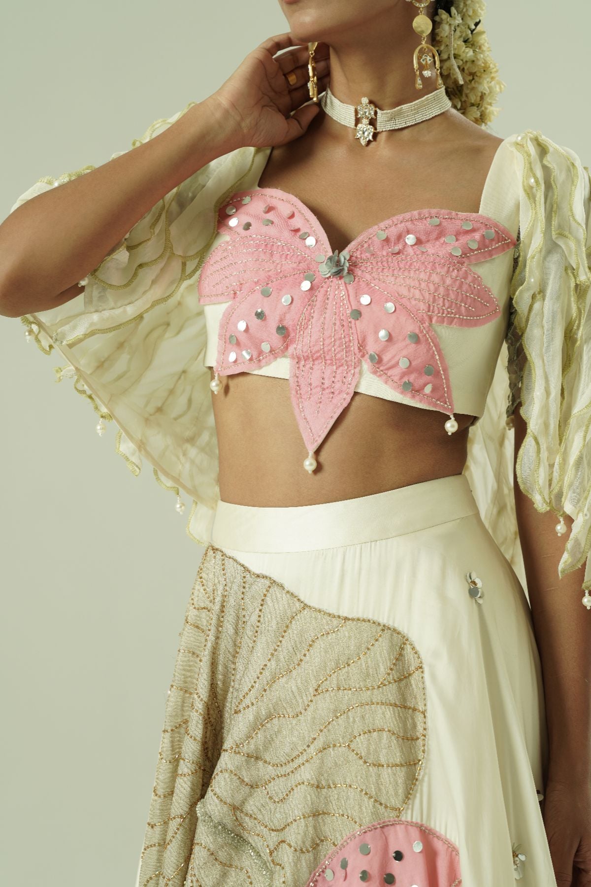 Lilly Ruffle Lehenga Cape Set