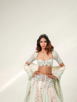 VICTORIAN BLOOM LEHENGA