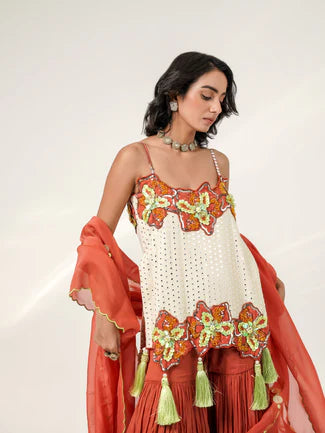 FLORET TASSEL SHARARA SET