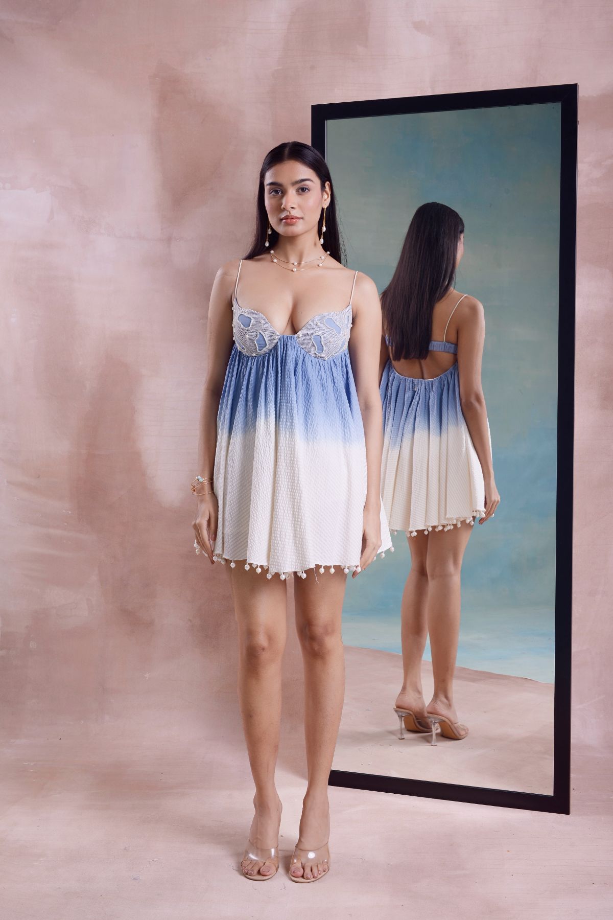 Ombre Beaded Bralette Dress