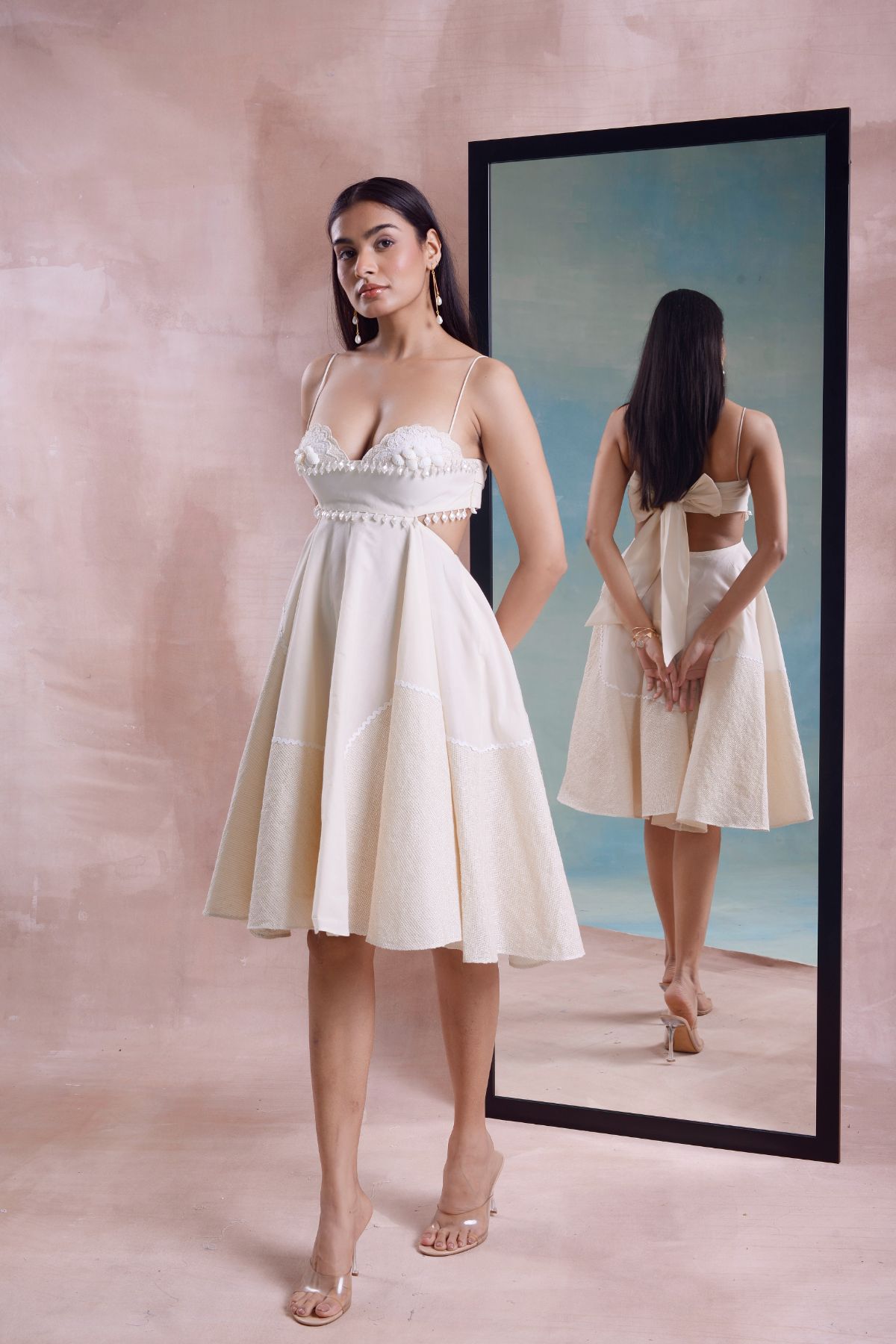 Patchwork Floret Flared Dress