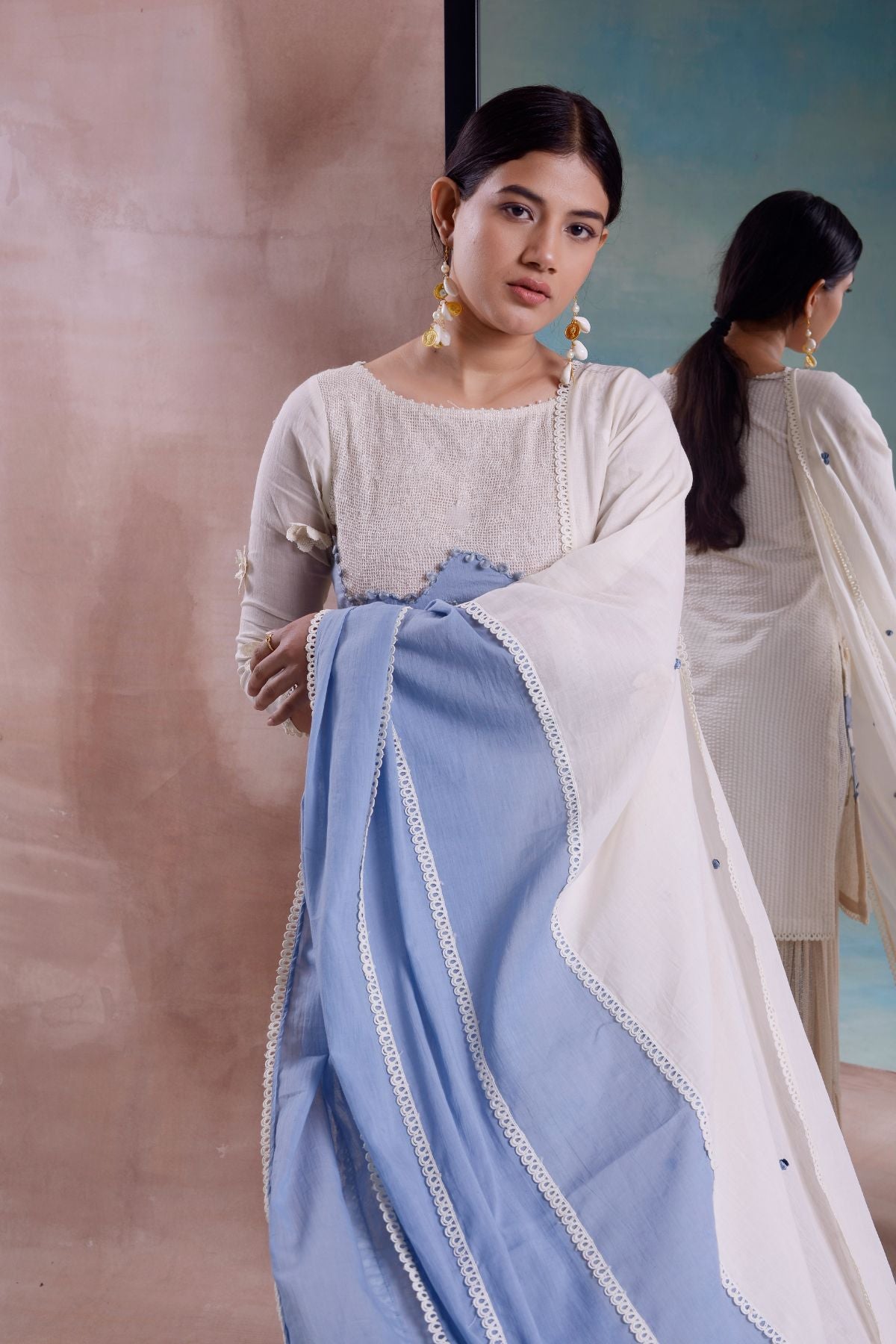 Patchwork Short Kurta Set