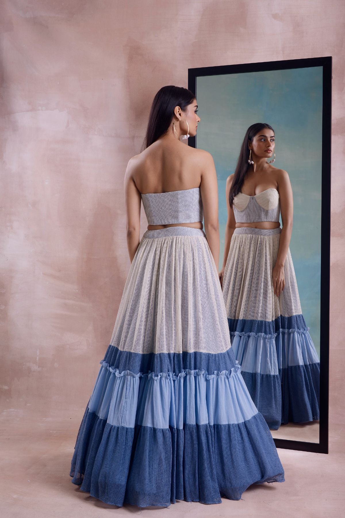Layered Lehenga and Corset Set