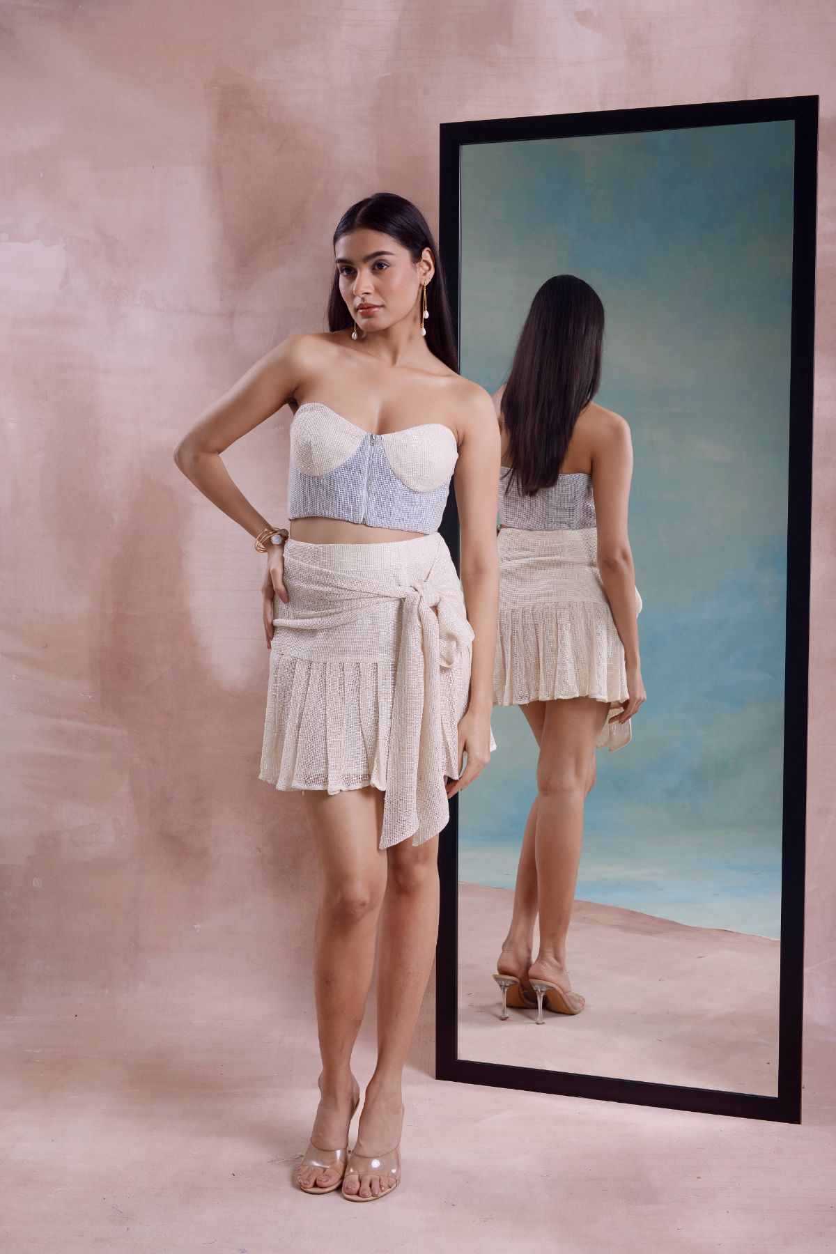 Corset with Pleated Skirt