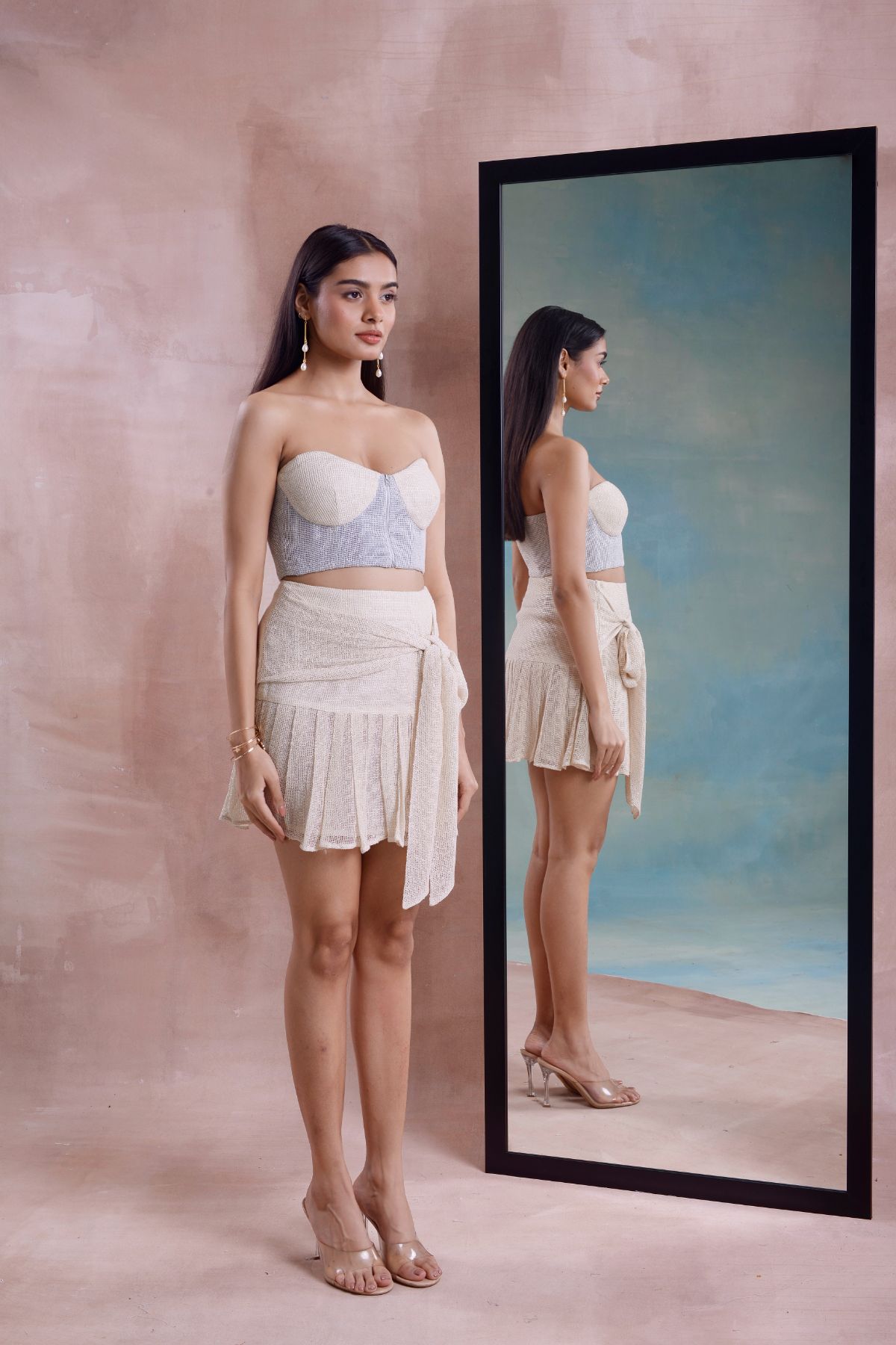 Corset with Pleated Skirt