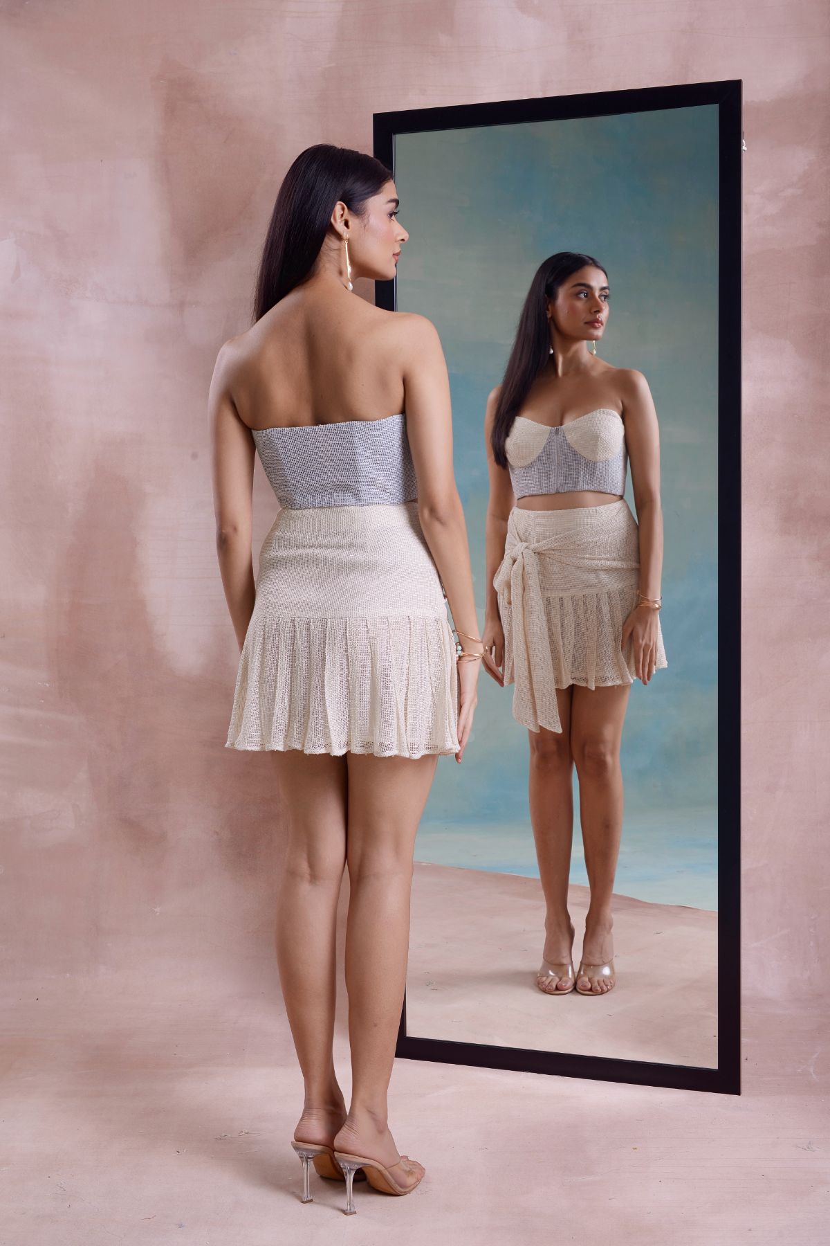 Corset with Pleated Skirt