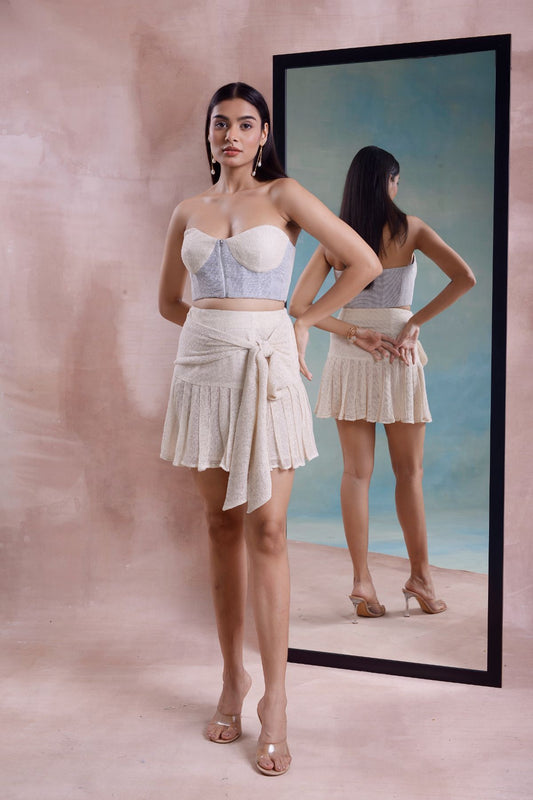 Corset with Pleated Skirt