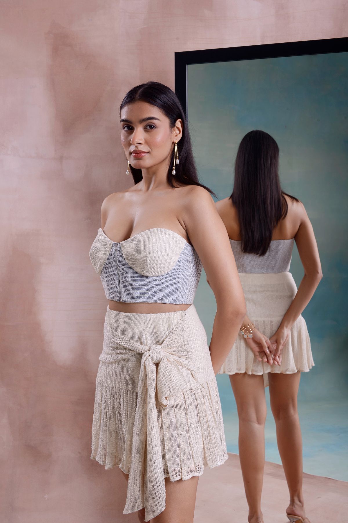 Corset with Pleated Skirt