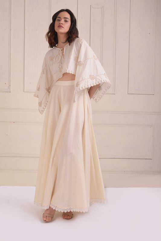 Dori embroidered kaf-top with a bias sharara