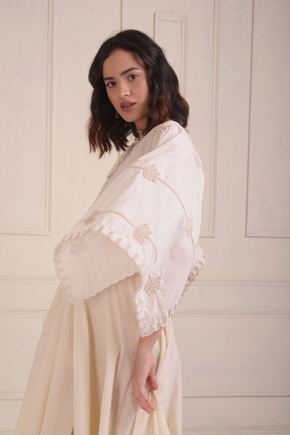 Dori embroidered kaf-top with a bias sharara