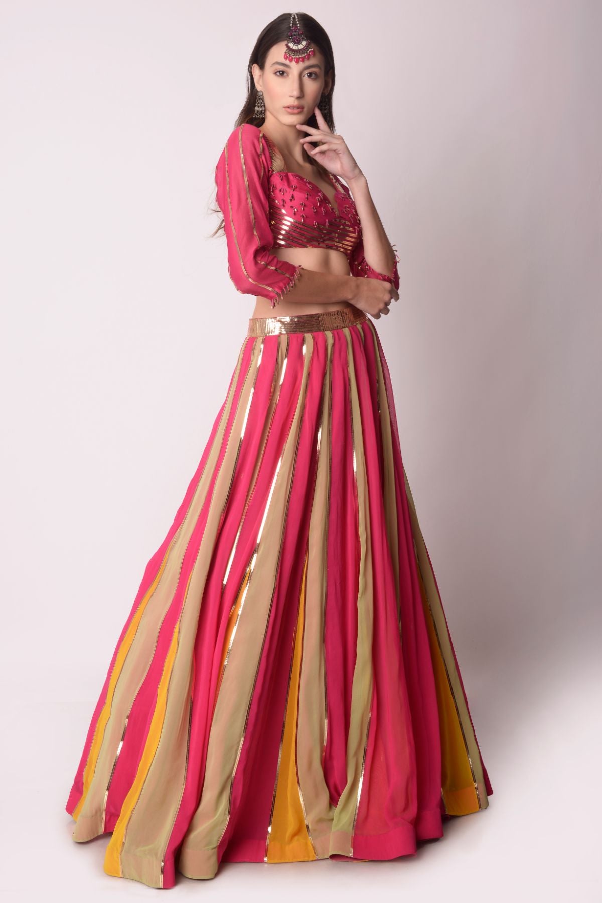 Patchwork Multicolour Lehenga Set