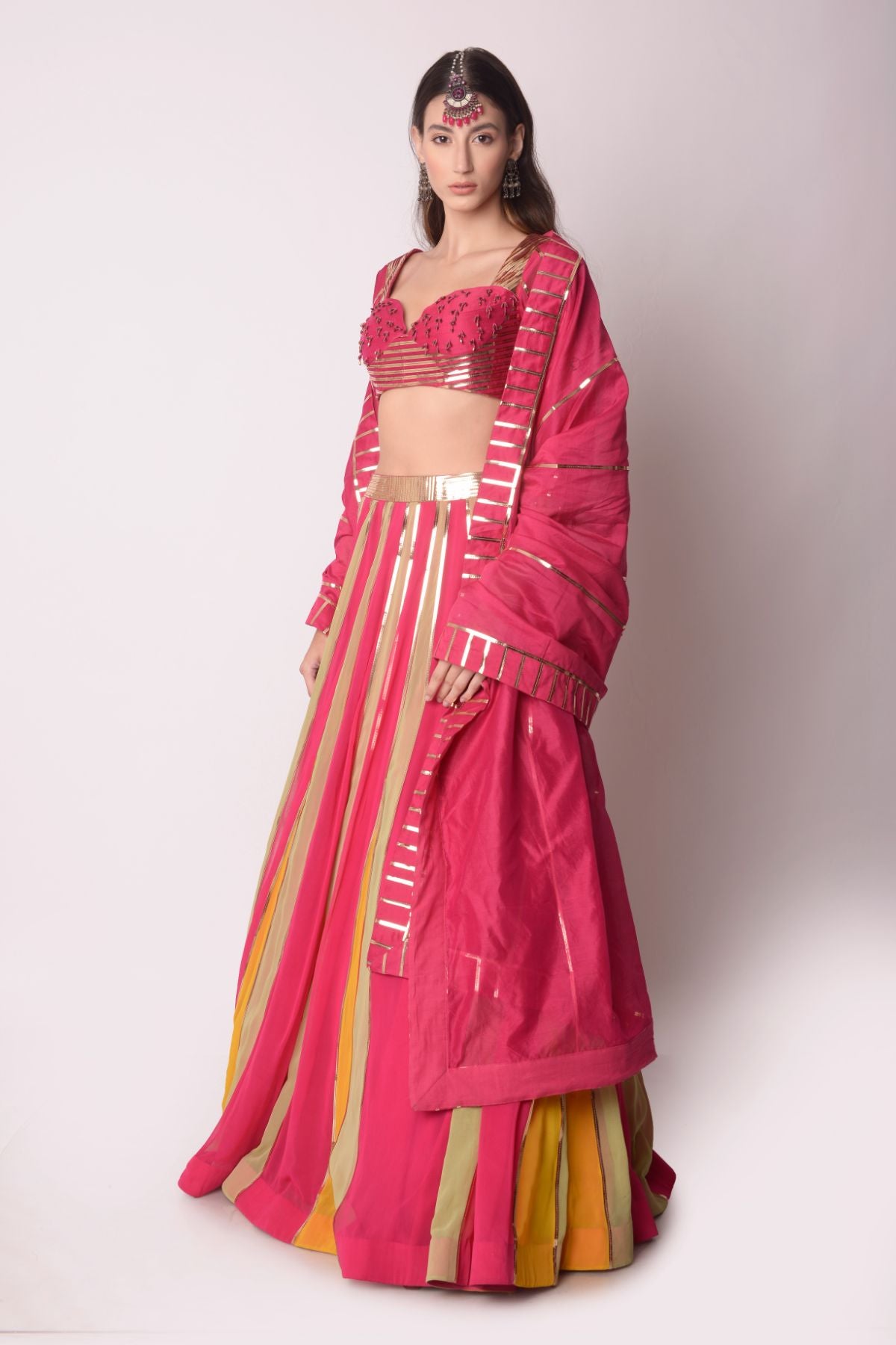 Patchwork Multicolour Lehenga Set