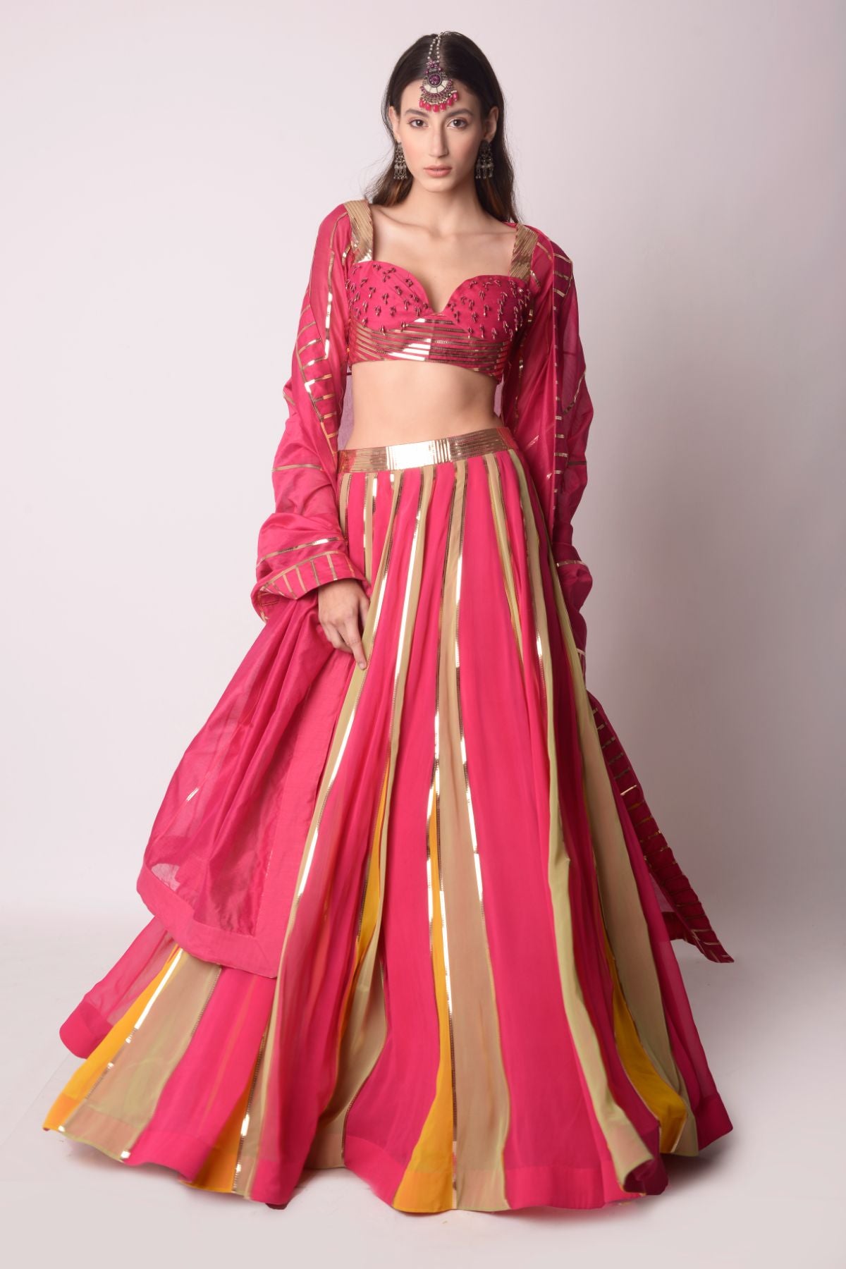 Patchwork Multicolour Lehenga Set