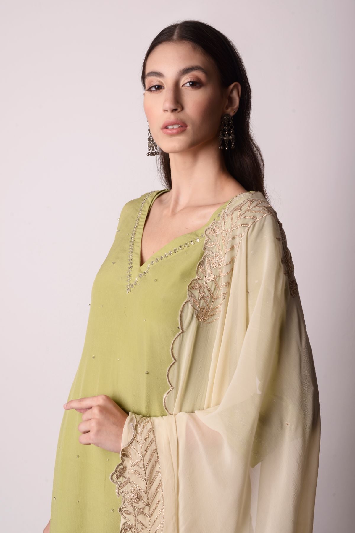 Crepe Straight Kurta Set