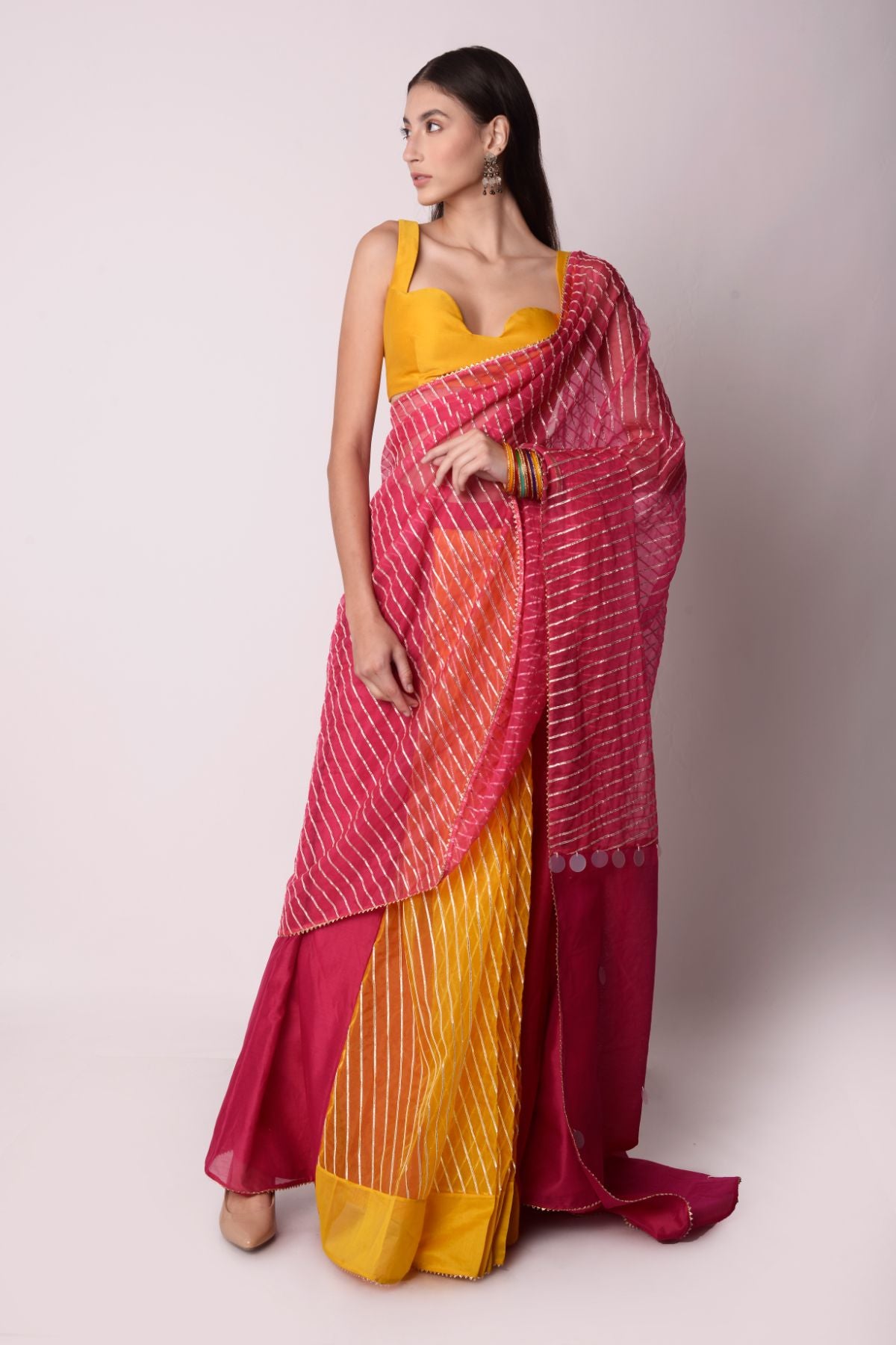 Pre Stitched Saree Set