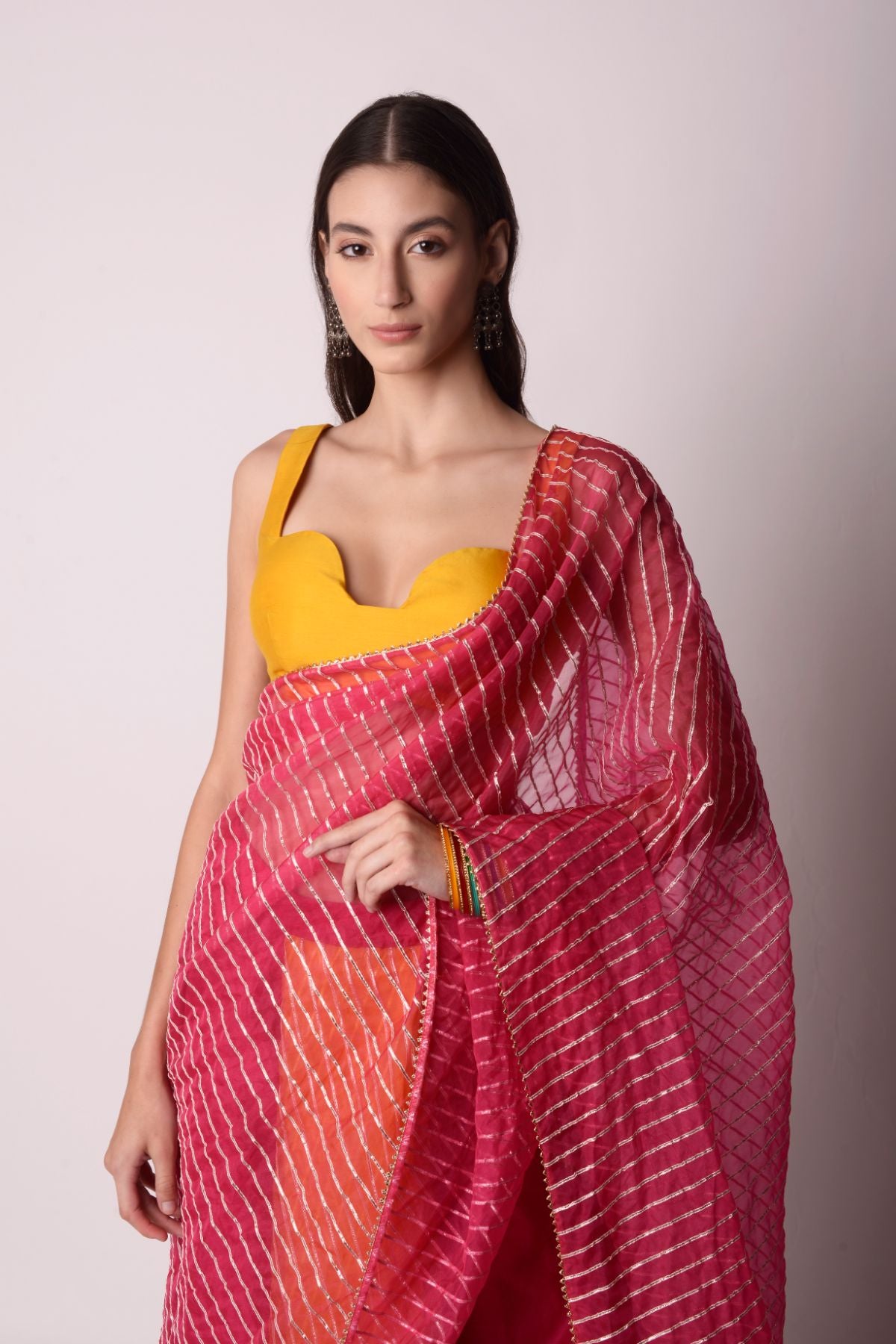 Pre Stitched Saree Set