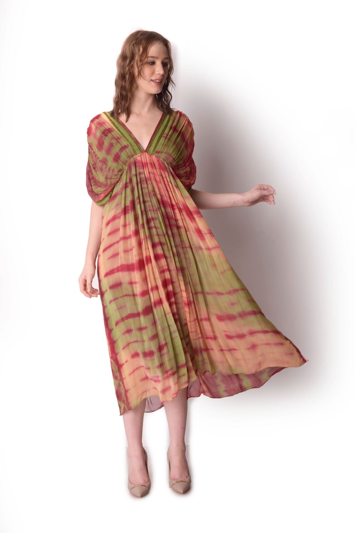 Tie-dye Gathered Dress