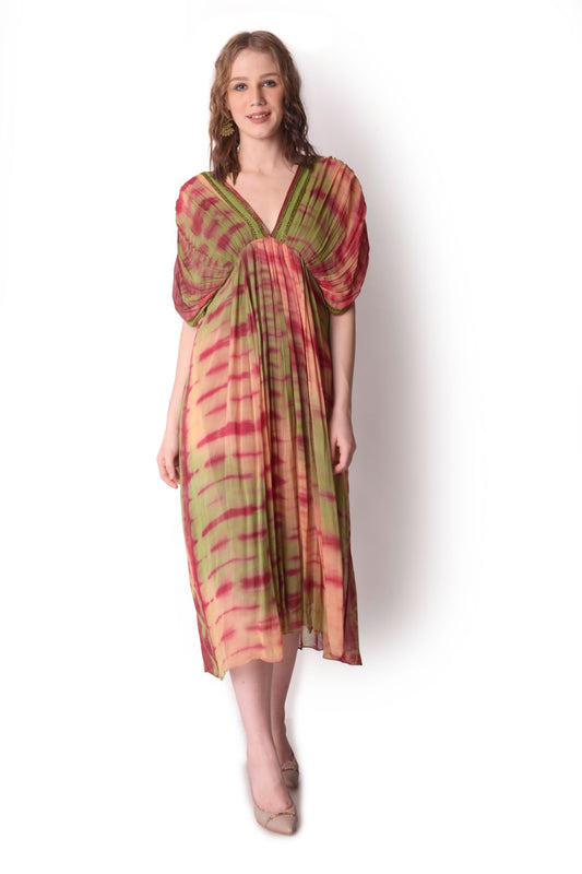 Tie-dye Gathered Dress