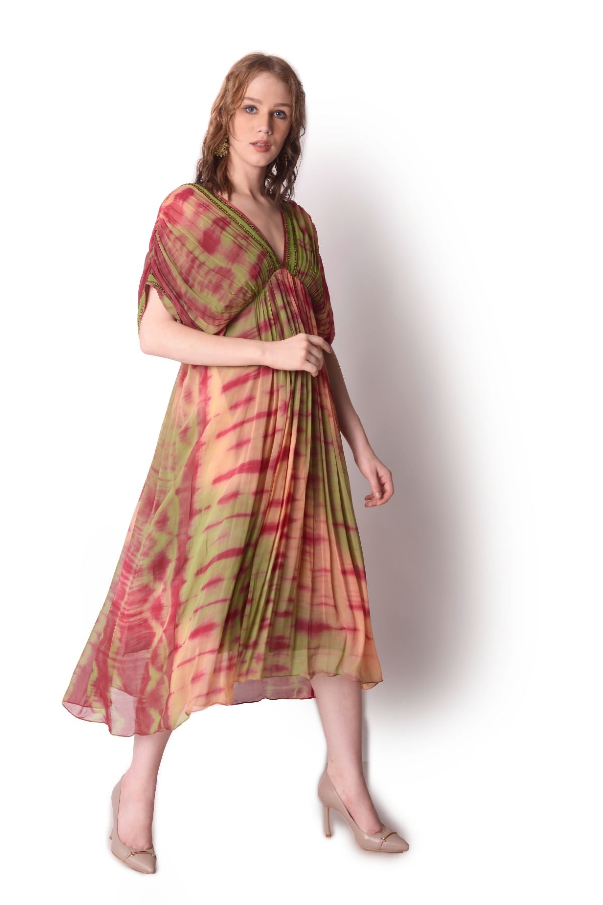 Tie-dye Gathered Dress