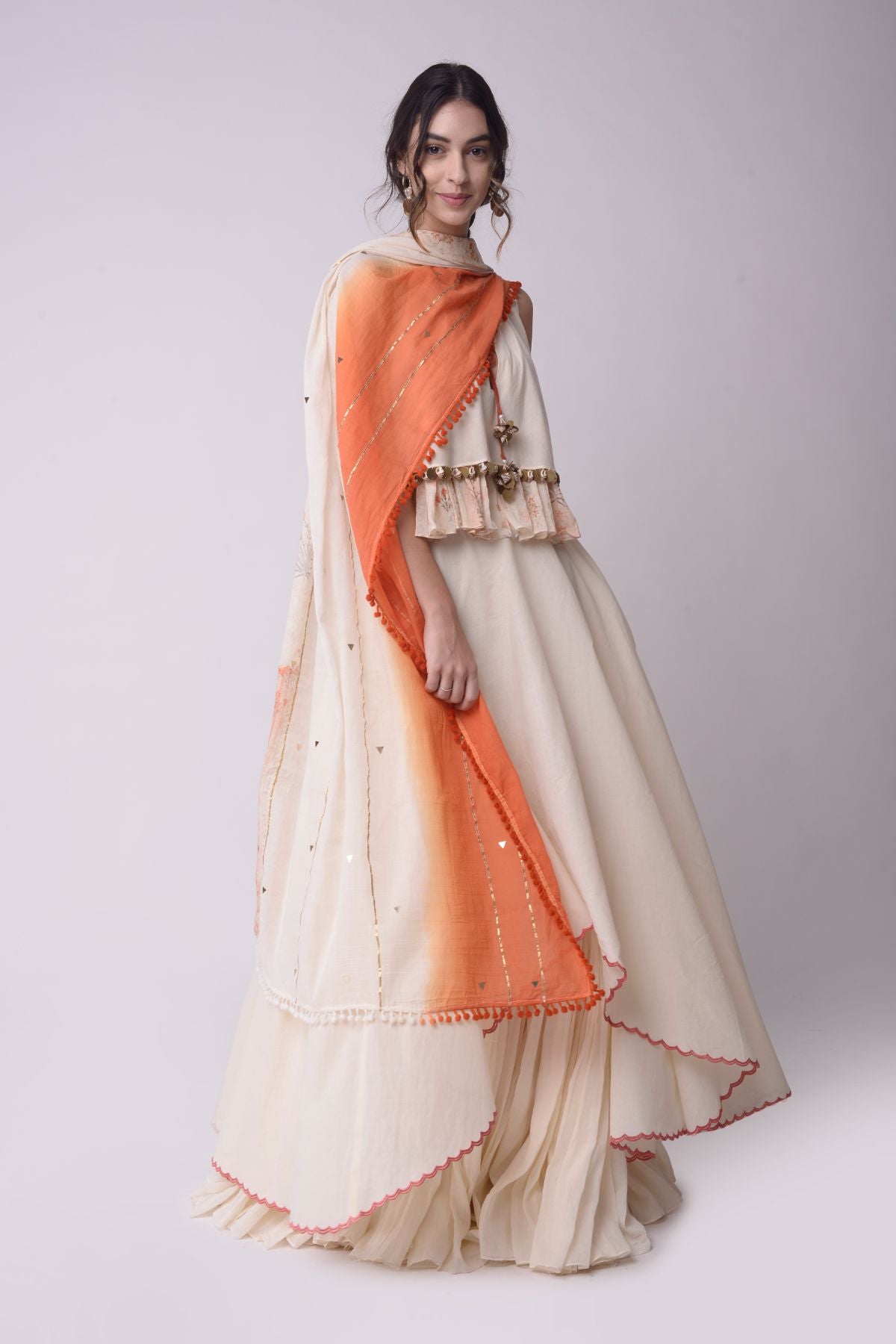 Asymmetrical Layered Skirt Set