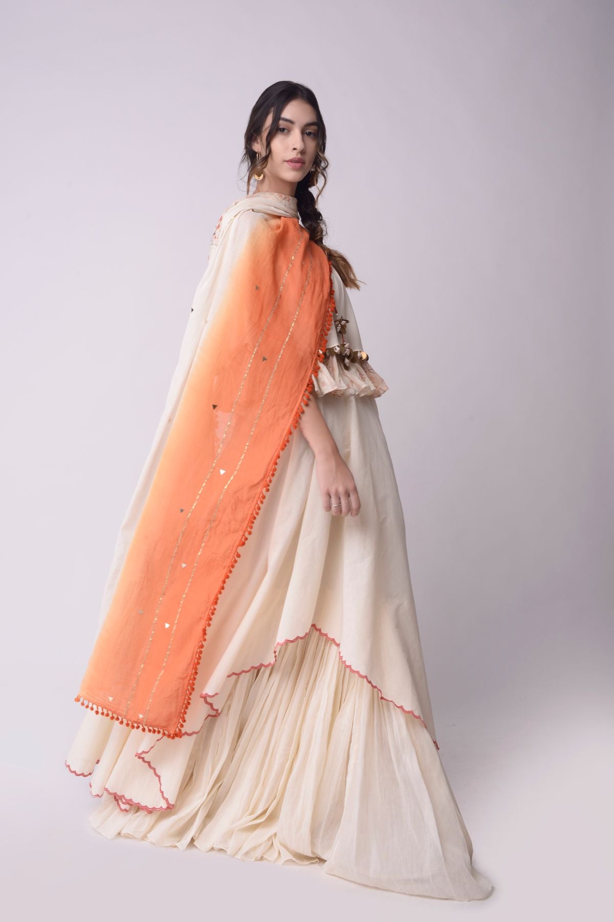 Asymmetrical Layered Skirt Set