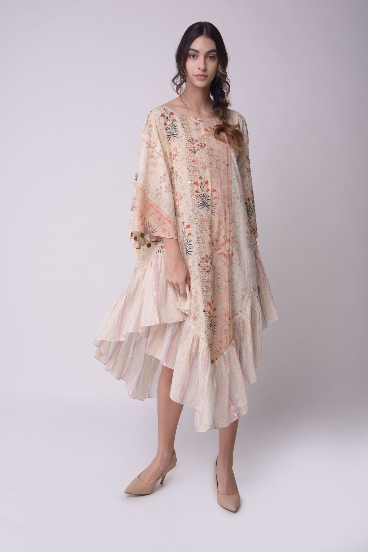 Printed Scarf Kaftan  Dress