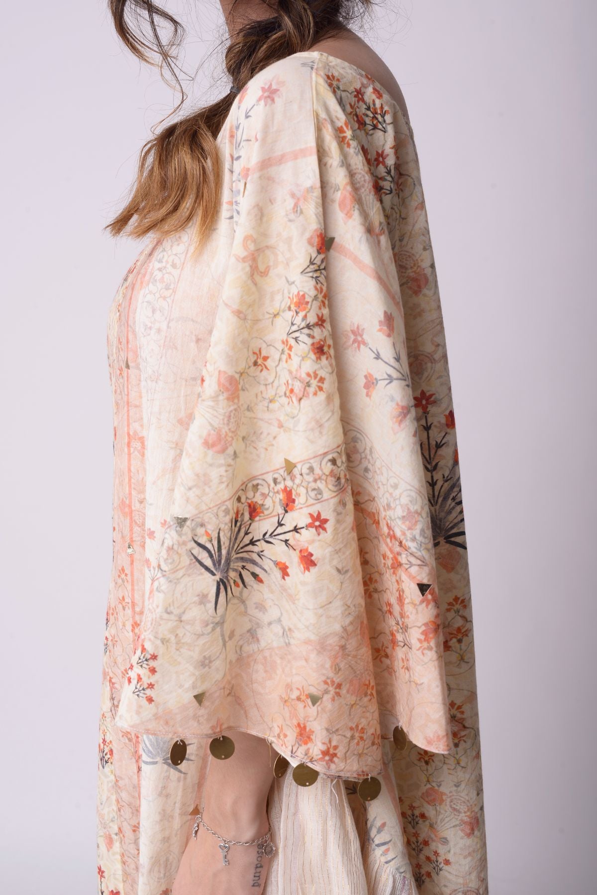 Printed Scarf Kaftan  Dress