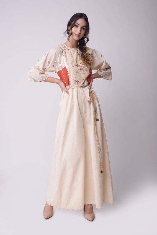 Patchwork Printed Jumpsuit