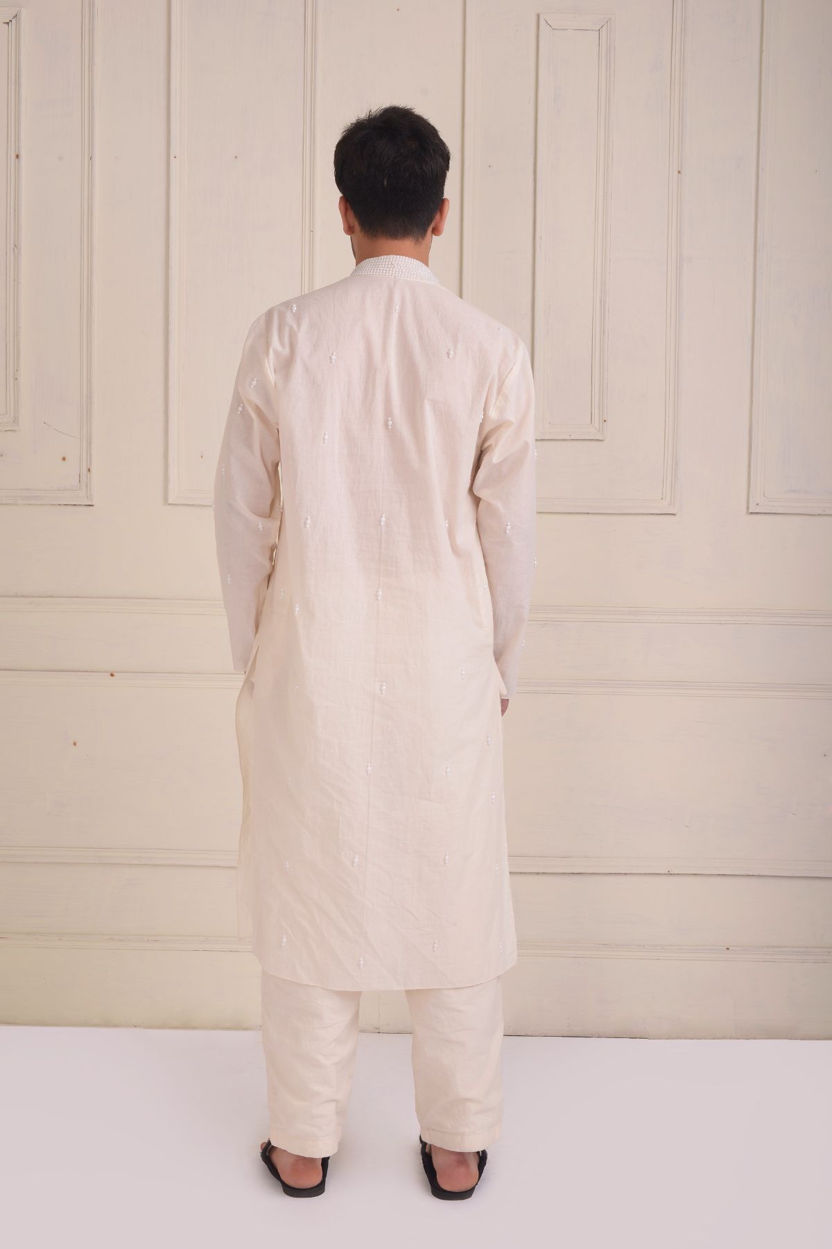 Beadwork kurta with straight pants