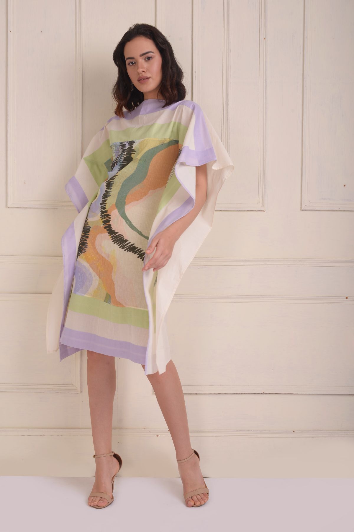 Patchwork scarf dress