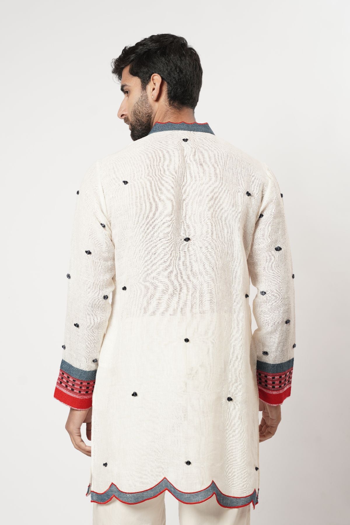 Scalloped Naga Bindi Yoke Kurta Set