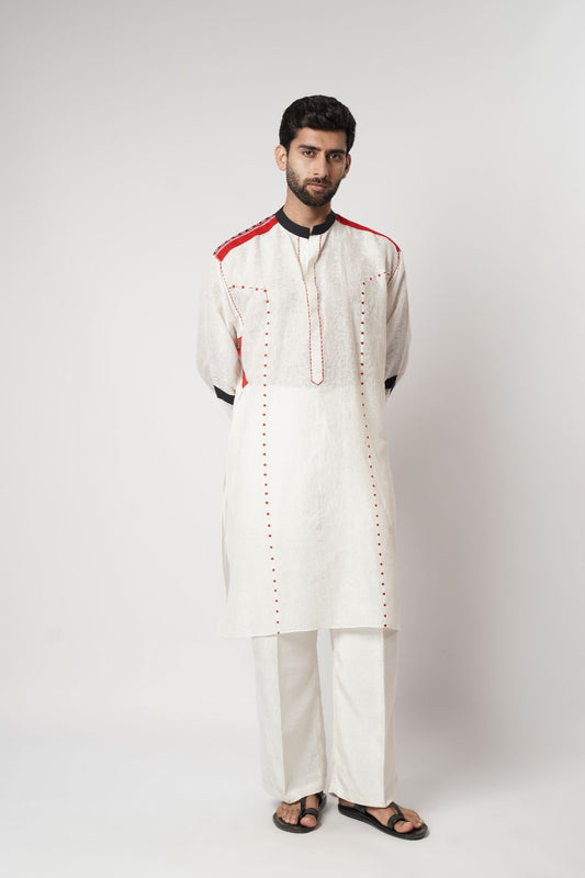 Ruby Bindi Paneled Oversized Gusset Kurta Set