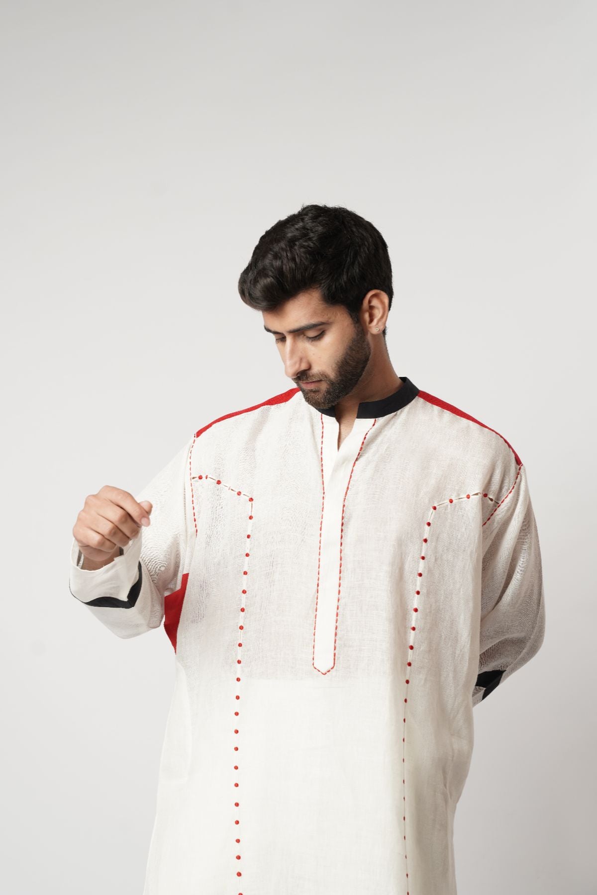 Ruby Bindi Paneled Oversized Gusset Kurta Set