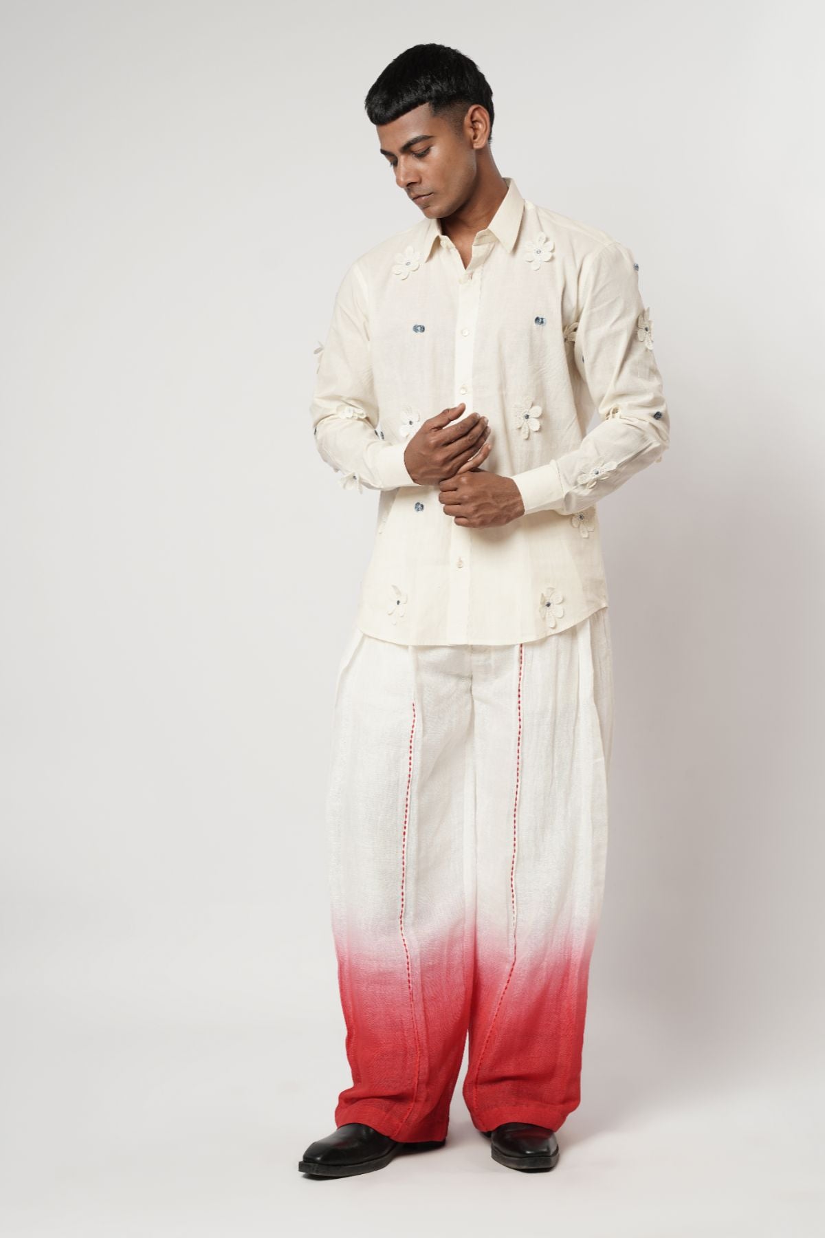 Ombre Floret Shirt Set