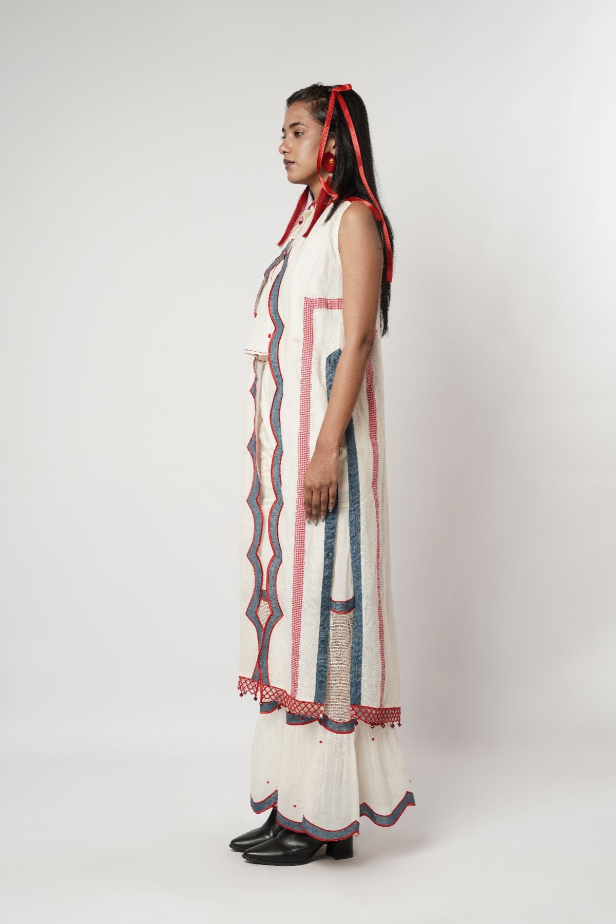 Scalloped 3-Pc Sharara Set