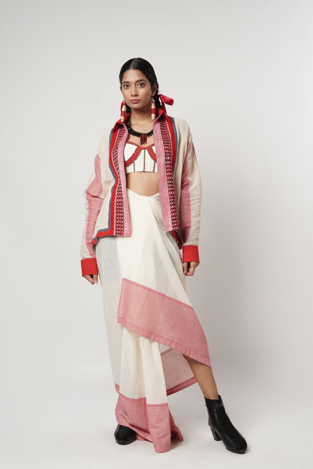 Drape Lungi Layered Ensemble