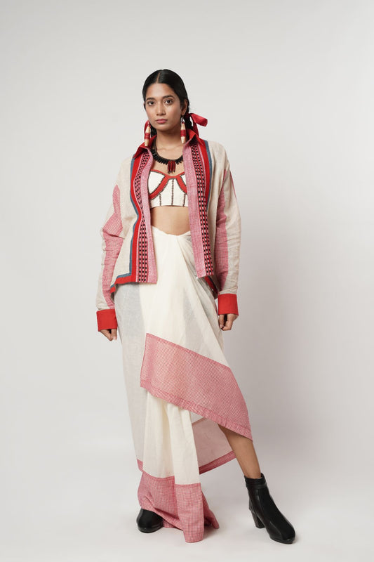 Drape Lungi Layered Ensemble