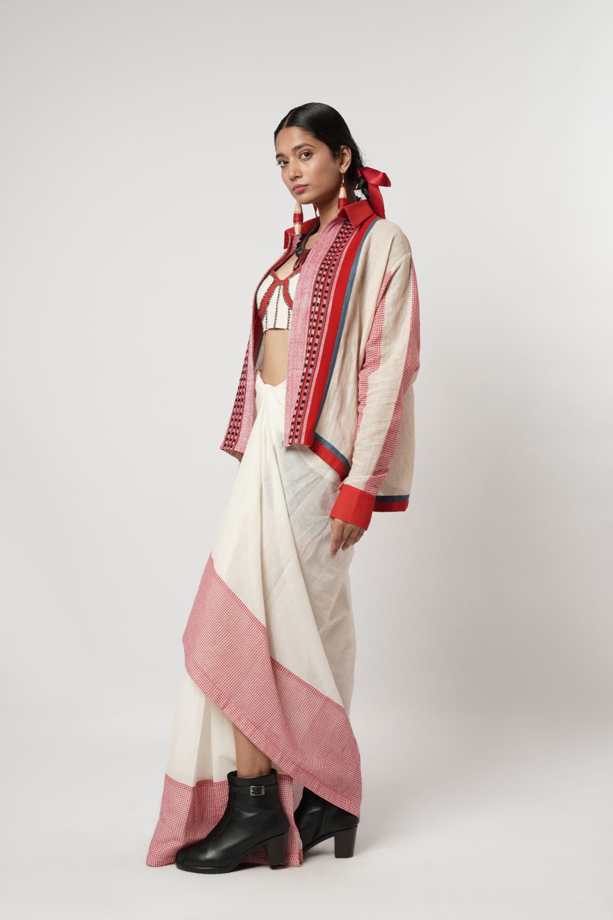 Drape Lungi Layered Ensemble