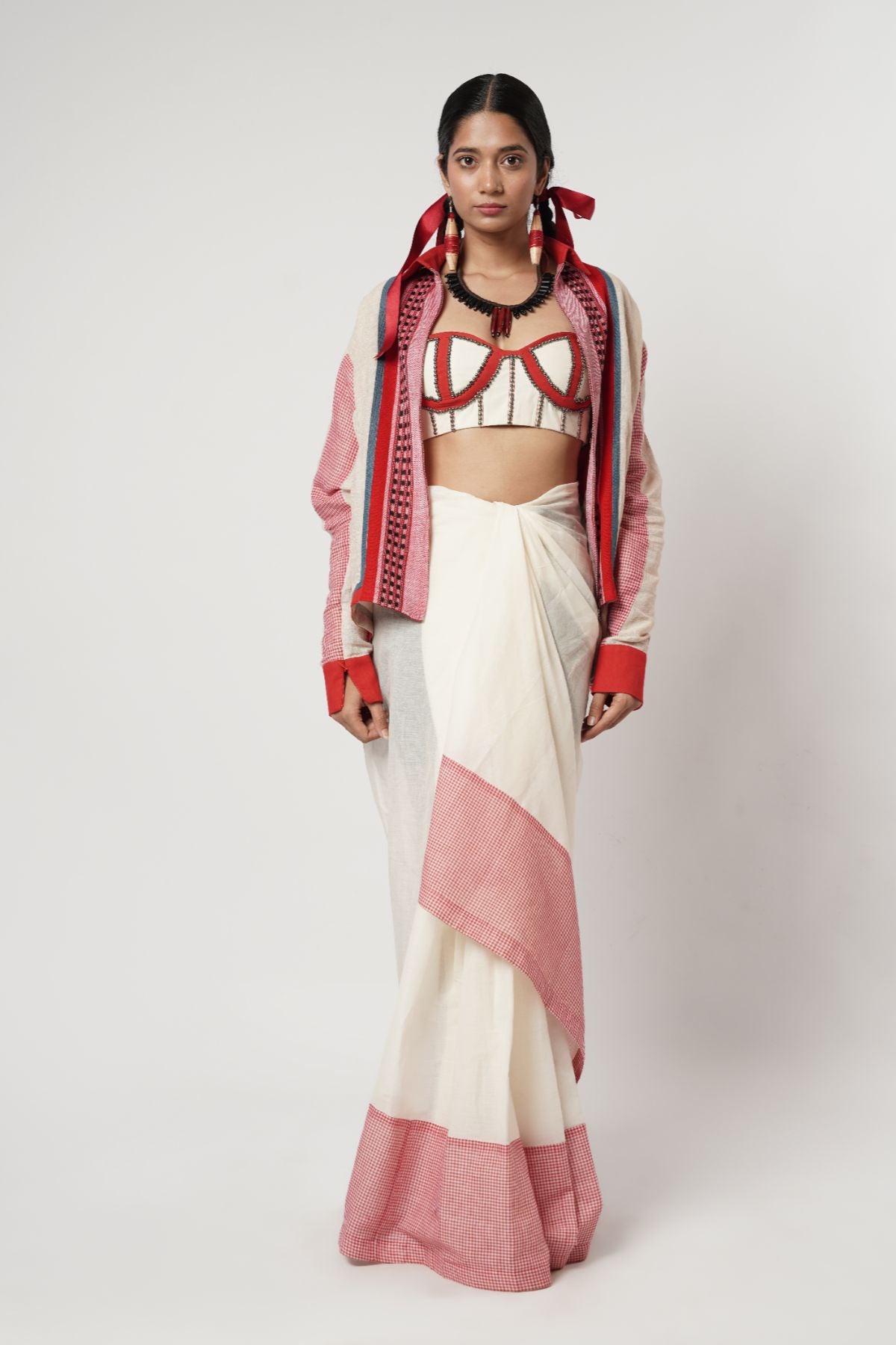 Drape Lungi Layered Ensemble
